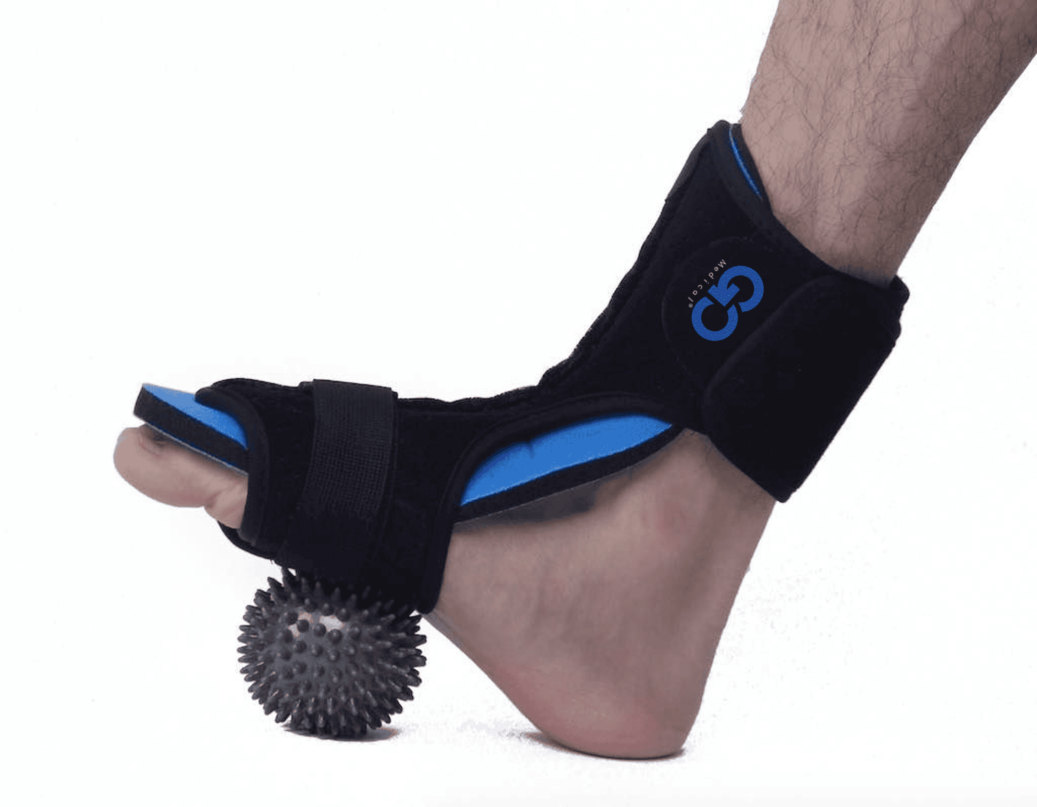 GO Medical Nachtspalk Hielspoor + Gratis Wreefpad - One size - Universeel - Zwart